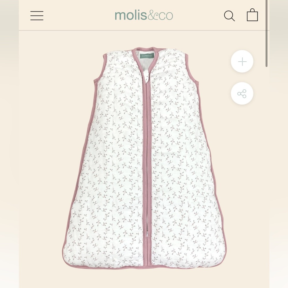Molis & Co Large Cotton Muslin Sleep Sack - Brand New